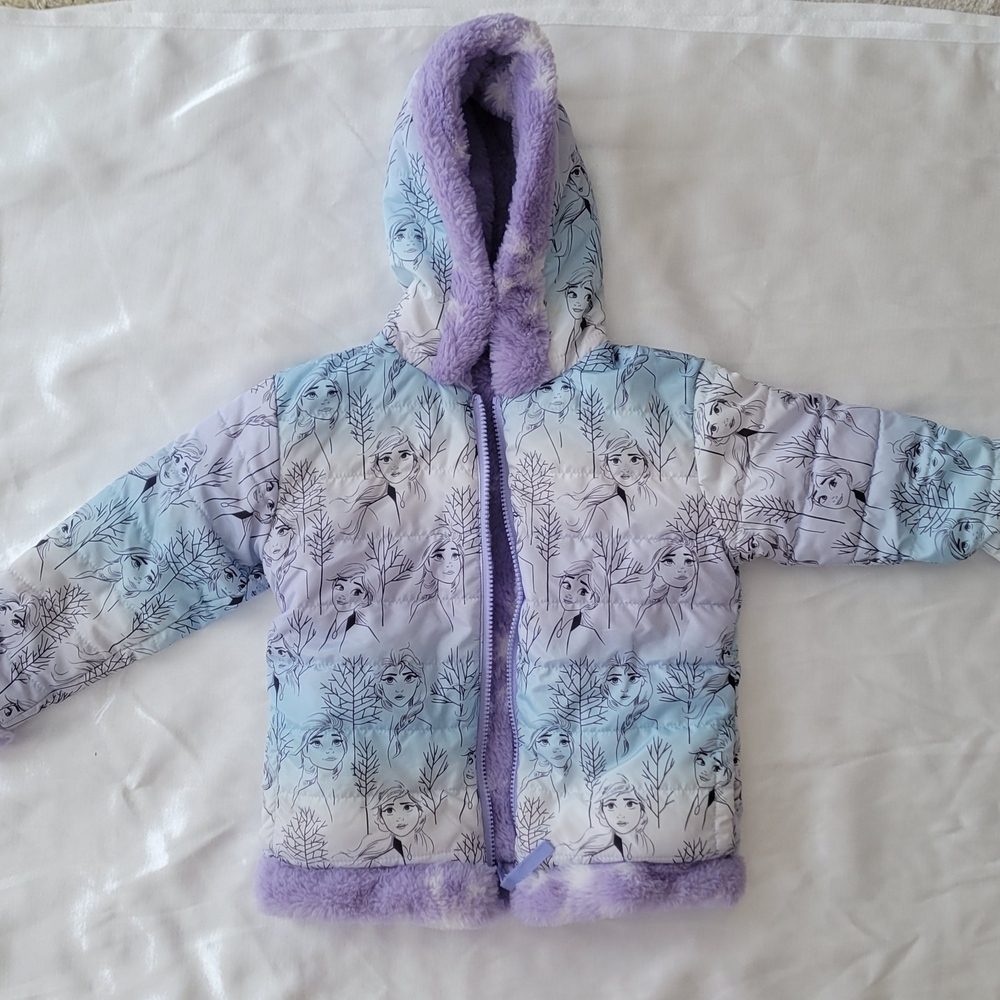 Disney Kids Purple and Blue Hooded Jacket - Picture 1 of 5